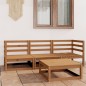 vidaXL Muebles de jardín 4 piezas marrón miel madera madera de pino
