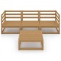 vidaXL Muebles de jardín 4 piezas marrón miel madera madera de pino