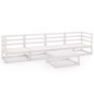 vidaXL Set de salón de jardín de 5 pzas blanco madera maciza de pino vidaXL Set de salón de jardín de 5 pzas blanco madera maciza de pino