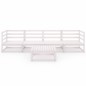 vidaXL Set de salón de jardín de 5 pzas blanco madera maciza de pino vidaXL Set de salón de jardín de 5 pzas blanco madera maciza de pino