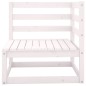 vidaXL Set de salón de jardín de 5 pzas blanco madera maciza de pino vidaXL Set de salón de jardín de 5 pzas blanco madera maciza de pino