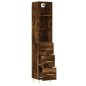 vidaXL Aparador de madera contrachapada roble ahumado 34,5x34x180 cm vidaXL Aparador de madera contrachapada roble ahumado 34,5x34x180 cm
