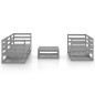 vidaXL Juego de muebles de jardín 6 piezas gris madera maciza de pino vidaXL Juego de muebles de jardín 6 piezas gris madera maciza de pino