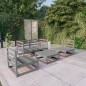 vidaXL Muebles de jardín 5 piezas gris madera maciza de pino vidaXL Muebles de jardín 5 piezas gris madera maciza de pino