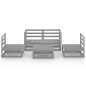 vidaXL Muebles de jardín 5 piezas gris madera maciza de pino vidaXL Muebles de jardín 5 piezas gris madera maciza de pino
