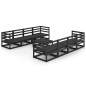 vidaXL Juego de muebles de jardín 9 piezas negro madera maciza de pino vidaXL Juego de muebles de jardín 9 piezas negro madera maciza de pino