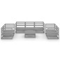 vidaXL Juego de muebles de jardín 8 piezas gris madera maciza de pino vidaXL Juego de muebles de jardín 8 piezas gris madera maciza de pino