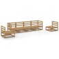 vidaXL Muebles de jardín 6 piezas marrón miel madera maciza de pino vidaXL Muebles de jardín 6 piezas marrón miel madera maciza de pino