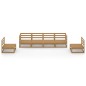 vidaXL Muebles de jardín 6 piezas marrón miel madera maciza de pino vidaXL Muebles de jardín 6 piezas marrón miel madera maciza de pino