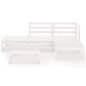 vidaXL Set de salón de jardín de 5 piezas blanco madera maciza de pino vidaXL Set de salón de jardín de 5 piezas blanco madera maciza de pino