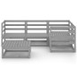 vidaXL Muebles de jardín 5 piezas gris madera de pino maciza vidaXL Muebles de jardín 5 piezas gris madera de pino maciza