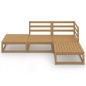 vidaXL Muebles de jardín 4 piezas marrón miel madera maciza de pino vidaXL Muebles de jardín 4 piezas marrón miel madera maciza de pino