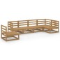 vidaXL Muebles de jardín 6 piezas marrón miel madera maciza de pino vidaXL Muebles de jardín 6 piezas marrón miel madera maciza de pino