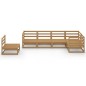 vidaXL Muebles de jardín 6 piezas marrón miel madera maciza de pino vidaXL Muebles de jardín 6 piezas marrón miel madera maciza de pino