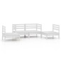 vidaXL Juego de muebles de jardín 4 piezas madera maciza pino blanco