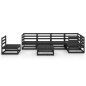 vidaXL Juego de muebles de jardín 7 piezas negro madera maciza de pino vidaXL Juego de muebles de jardín 7 piezas negro madera maciza de pino