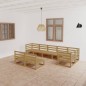 vidaXL Muebles de jardín 8 piezas marrón miel madera maciza de pino vidaXL Muebles de jardín 8 piezas marrón miel madera maciza de pino