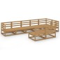 vidaXL Muebles de jardín 8 piezas marrón miel madera maciza de pino vidaXL Muebles de jardín 8 piezas marrón miel madera maciza de pino
