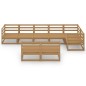 vidaXL Muebles de jardín 8 piezas marrón miel madera maciza de pino vidaXL Muebles de jardín 8 piezas marrón miel madera maciza de pino