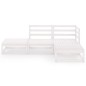 vidaXL Set de salón de jardín de 4 piezas blanco madera maciza de pino vidaXL Set de salón de jardín de 4 piezas blanco madera maciza de pino