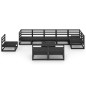 vidaXL Juego de muebles de jardín 10 pzas negro madera maciza de pino vidaXL Juego de muebles de jardín 10 pzas negro madera maciza de pino