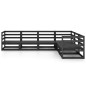 vidaXL Juego de muebles de jardín 6 piezas negro madera maciza de pino vidaXL Juego de muebles de jardín 6 piezas negro madera maciza de pino