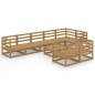 vidaXL Muebles de jardín 9 piezas marrón miel madera maciza de pino vidaXL Muebles de jardín 9 piezas marrón miel madera maciza de pino