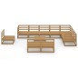 vidaXL Muebles de jardín 11 piezas marrón miel madera maciza de pino vidaXL Muebles de jardín 11 piezas marrón miel madera maciza de pino