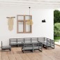 vidaXL Muebles de jardín 10 piezas gris madera de pino maciza vidaXL Muebles de jardín 10 piezas gris madera de pino maciza
