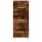 vidaXL Aparador de madera contrachapada roble ahumado 34,5x34x180 cm vidaXL Aparador de madera contrachapada roble ahumado 34,5x34x180 cm