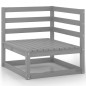 vidaXL Juego de muebles de jardín 9 pzas y cojines gris madera pino vidaXL Juego de muebles de jardín 9 pzas y cojines gris madera pino