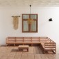 vidaXL Muebles de jardín 9 piezas marrón miel madera maciza de pino vidaXL Muebles de jardín 9 piezas marrón miel madera maciza de pino