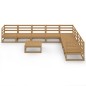 vidaXL Muebles de jardín 9 piezas marrón miel madera maciza de pino vidaXL Muebles de jardín 9 piezas marrón miel madera maciza de pino