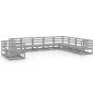 vidaXL Muebles de jardín 10 piezas gris madera de pino maciza vidaXL Muebles de jardín 10 piezas gris madera de pino maciza