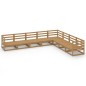 vidaXL Muebles de jardín 8 piezas marrón miel madera maciza de pino vidaXL Muebles de jardín 8 piezas marrón miel madera maciza de pino