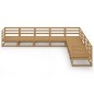 vidaXL Muebles de jardín 8 piezas marrón miel madera maciza de pino vidaXL Muebles de jardín 8 piezas marrón miel madera maciza de pino