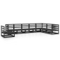 vidaXL Juego de muebles de jardín 8 piezas negro madera maciza pino vidaXL Juego de muebles de jardín 8 piezas negro madera maciza pino