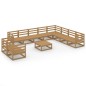 vidaXL Muebles de jardín 11 piezas marrón miel madera maciza de pino vidaXL Muebles de jardín 11 piezas marrón miel madera maciza de pino