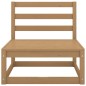 vidaXL Muebles de jardín 11 pzas y cojines marrón miel madera pino