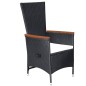 vidaXL Juego de comedor para jardín 3 piezas negro vidaXL Juego de comedor para jardín 3 piezas negro