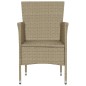 vidaXL Juego de comedor para jardín 3 piezas beige vidaXL Juego de comedor para jardín 3 piezas beige