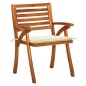 vidaXL Sillas de jardín 8 uds madera maciza de teca con cojines vidaXL Sillas de jardín 8 uds madera maciza de teca con cojines