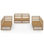 vidaXL Muebles de jardín 6 piezas marrón miel madera maciza de pino vidaXL Muebles de jardín 6 piezas marrón miel madera maciza de pino