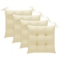 vidaXL Sillas de jardín con cojines 4 unidades madera maciza de acacia vidaXL Sillas de jardín con cojines 4 unidades madera maciza de acacia