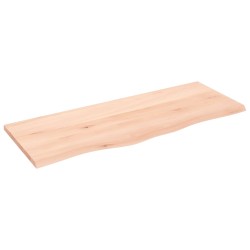vidaXL Tablero de mesa madera maciza de roble sin tratar 100x40x2 cm