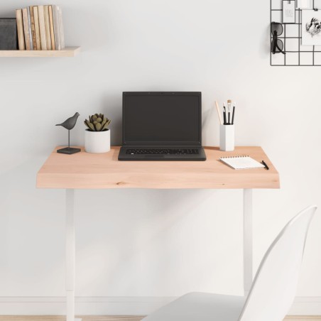 vidaXL Tablero de mesa madera maciza roble sin tratar 80x40x(2-6) cm