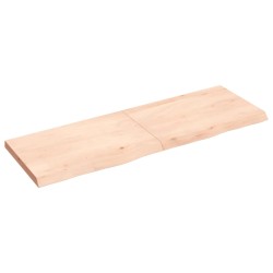 vidaXL Tablero de mesa madera maciza roble sin tratar 120x40x(2-4) cm