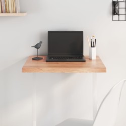 vidaXL Tablero mesa madera roble tratada marrón claro 60x50x(2-4) cm