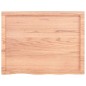vidaXL Tablero mesa madera roble tratada marrón claro 80x60x(2-4) cm vidaXL Tablero mesa madera roble tratada marrón claro 80x60x(2-4) cm
