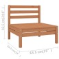vidaXL Juego muebles de jardín 9 pzas madera maciza pino marrón miel vidaXL Juego muebles de jardín 9 pzas madera maciza pino marrón miel
